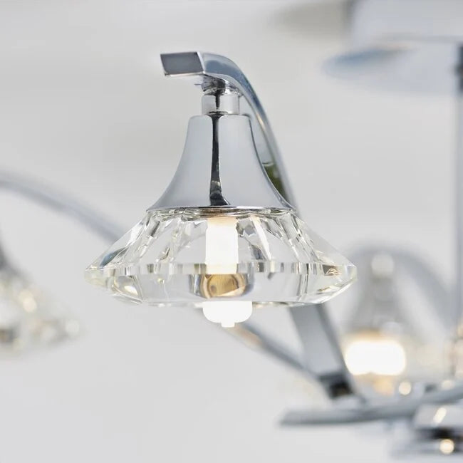 Langella 3lt semi flush 33W - chrome plate - Factory Second - Golden Aura Lighting Ltd