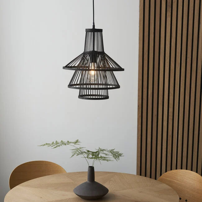 Minato Pendant - Black - Golden Aura Lighting Ltd