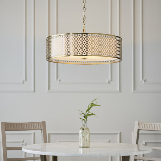 Cordero 3lt Pendant Gold - Golden Aura Lighting Ltd