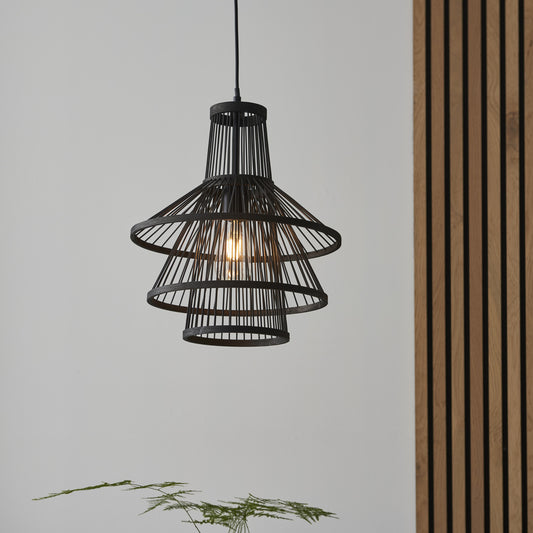 Minato Pendant - Black - Golden Aura Lighting Ltd