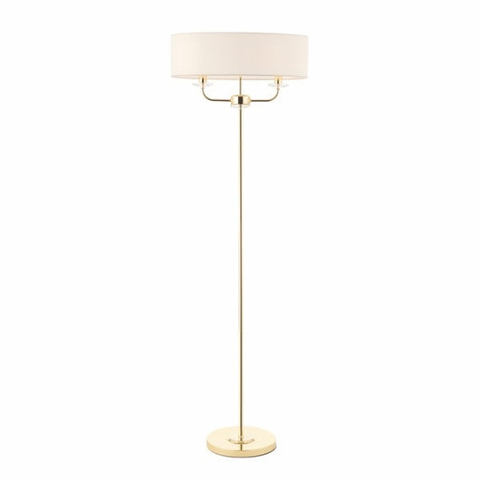 Nixon 2lt floor - brass - Factory Second - Golden Aura Lighting Ltd