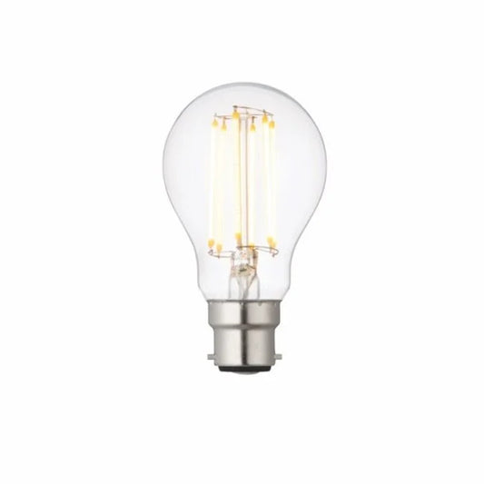 B22 LED Filament GLS Dimmable 8W Warm White - Golden Aura Lighting Ltd