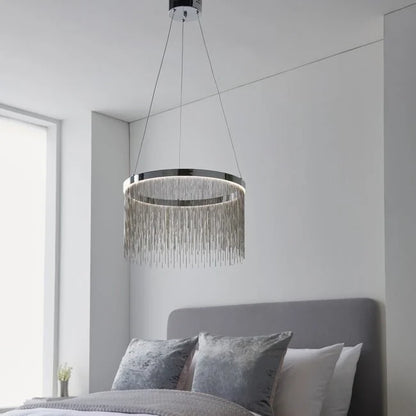 Zelma CCT pendant - Chrome - Factory Second - Golden Aura Lighting Ltd