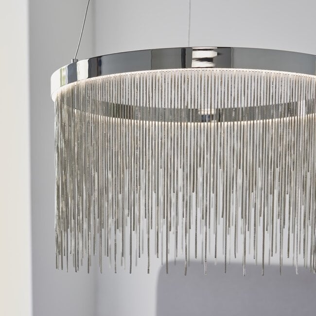 Zelma CCT pendant - Chrome - Factory Second - Golden Aura Lighting Ltd